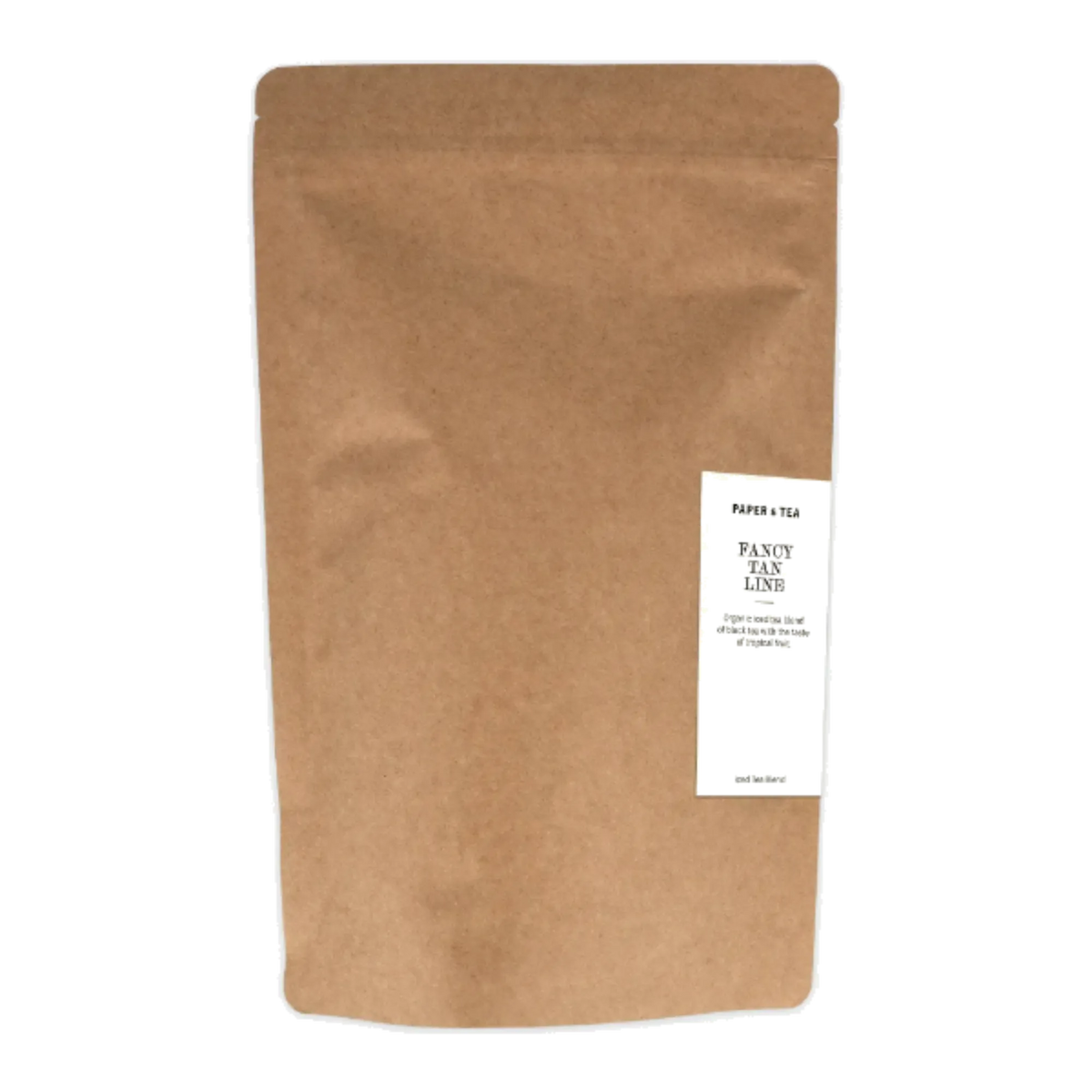 Brauner Kraftpapierbeutel mit Reißverschluss und Etikett für Saccharomyces cerevisiae Hefe.